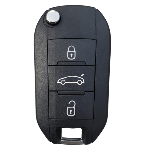 3 Button HU83 PSA Style Flip Key Case (Car Style with Trunk Button)