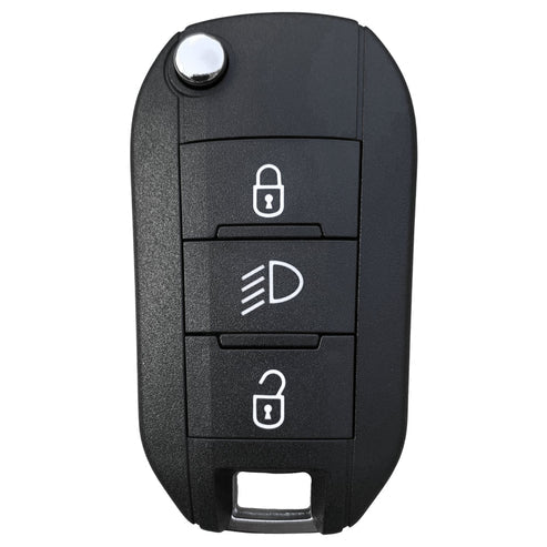 3 Button HU83 PSA Style Flip Key Case (Car Style with Headlight Button)