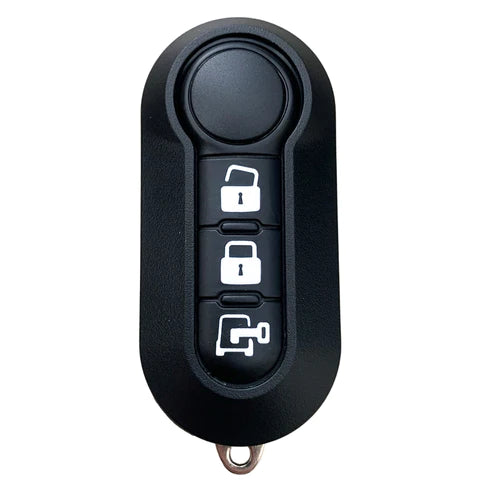 3 Button Remote Flip Key Case to suit various Fiat Vehicles - White Buttons (Van Style Buttons)