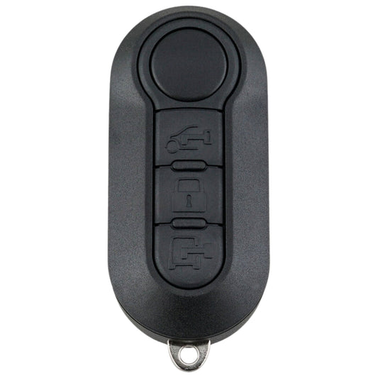 3 Button Remote Flip Key Case to suit various Fiat Vehicles - Black Buttons (Van Style Buttons)