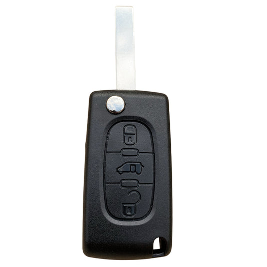 HU83 3 Button Key Case (With Battery Contact)