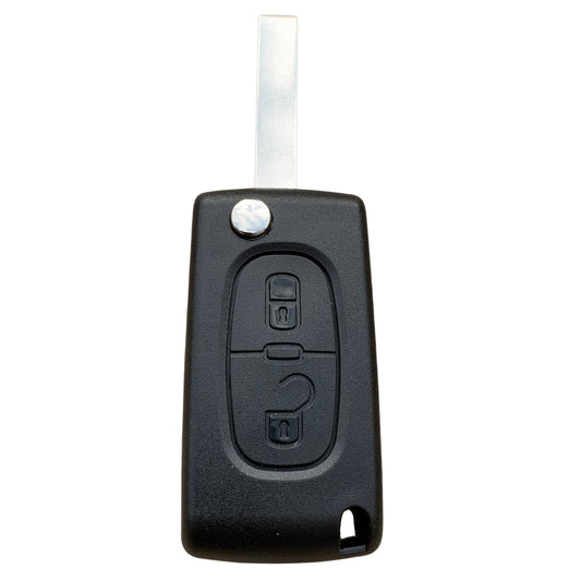 HU83 2 Button Key Case (With Battery Contact)